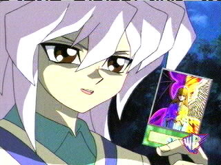 Ryou holding his favourite card... the Change of Heart!